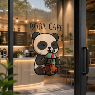 Autocollant Pour Fenêtre Boba Tea, Buble lait thé