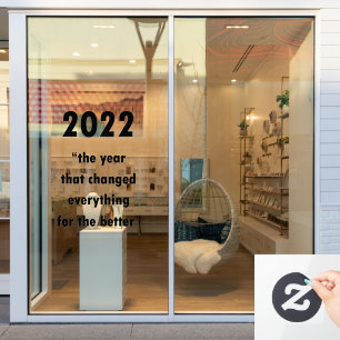 Autocollant Pour Fenêtre Bonne année 2022 Citation Motivationnelle