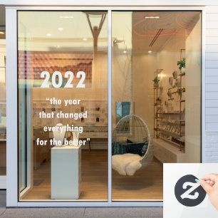 Autocollant Pour Fenêtre Bonne année 2022 Citation Motivationnelle