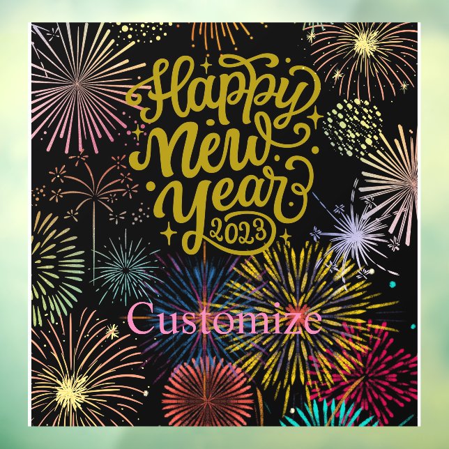 Autocollant Pour Fenêtre Bonne année 2023 Thunder_Cove (Feuille 3)