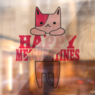 Autocollant Pour Fenêtre Bonne Meowentines Cadeaux de la Saint-Valentin C