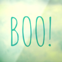 Boo turquoise éffrayant typographie drôle mignon H