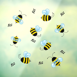 Autocollant Pour Fenêtre Bousculant occupé Bumble Bees Honeybees Decal de f