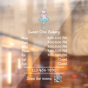 Autocollant Pour Fenêtre Boutique boulangerie de gâteaux
