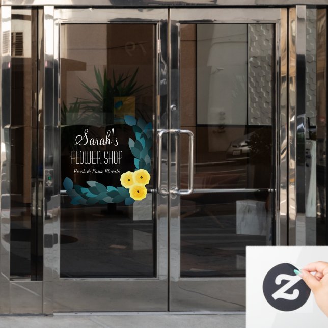 Autocollant Pour Fenêtre Boutique de fleurs Ranunculus (Porte de bureau)