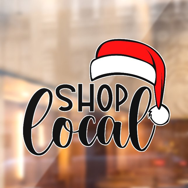 Autocollant Pour Fenêtre boutique de Noël locale (Feuille 2)