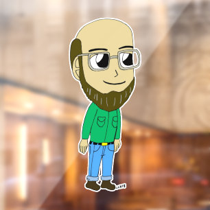 Autocollant Pour Fenêtre bouton chibi