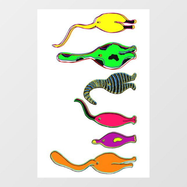 Autocollant Pour Fenêtre Boutons de chat colorés (Feuille)