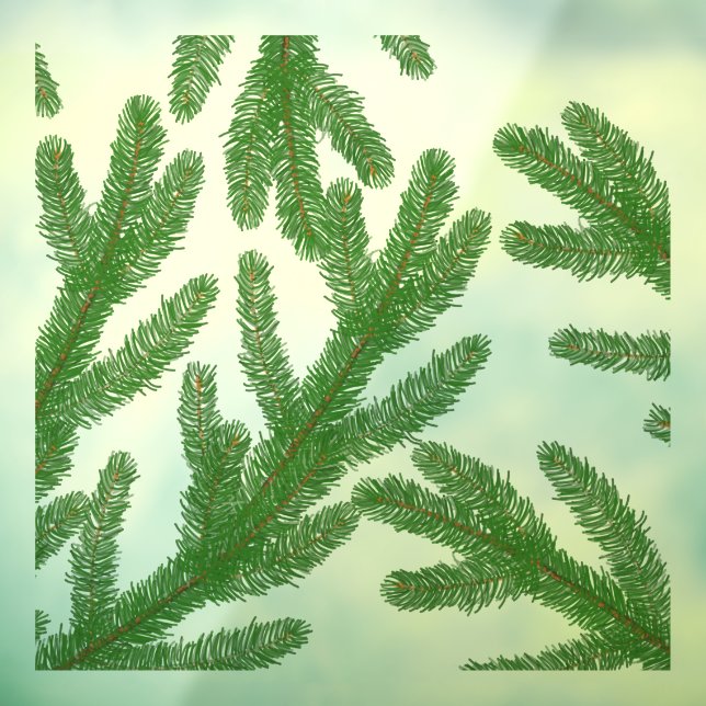 Autocollant Pour Fenêtre branches de sapin de Noël (Feuille 3)