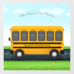 Autocollant Pour Fenêtre Bus scolaire 6 Cadre photo Personnalisé Souvenirs 