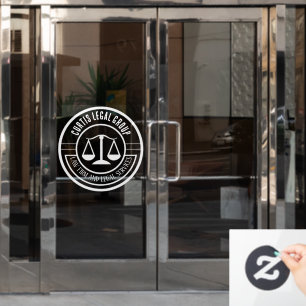 Autocollant Pour Fenêtre Cabinet d'avocats et services juridiques Affaires 