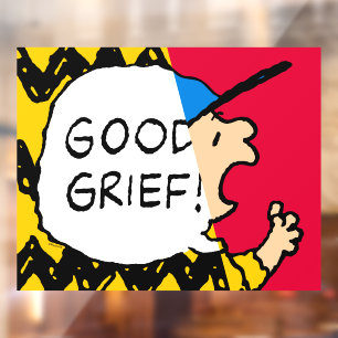 Autocollant Pour Fenêtre cacahuètes   Charlie Brown Bon Grief Half & Half
