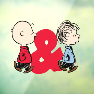 Autocollant Pour Fenêtre cacahuètes Charlie Brown & Linus
