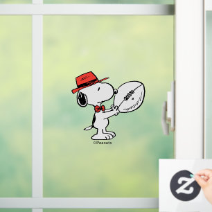 Autocollant Pour Fenêtre cacahuètes   Coach Football Snoopy