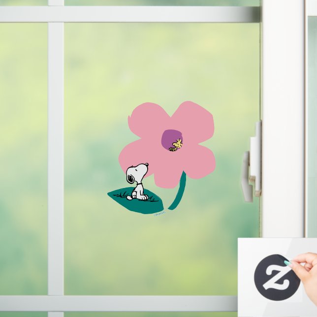 Autocollant Pour Fenêtre cacahuètes | Illustration Nature Rose Flower (Maison)