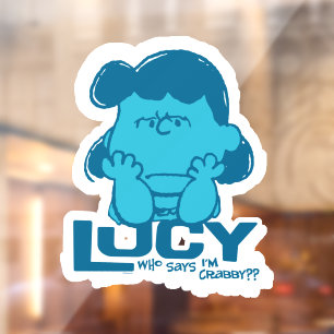 Autocollant Pour Fenêtre cacahuètes Lucy Who Says I'm Crabby? ?