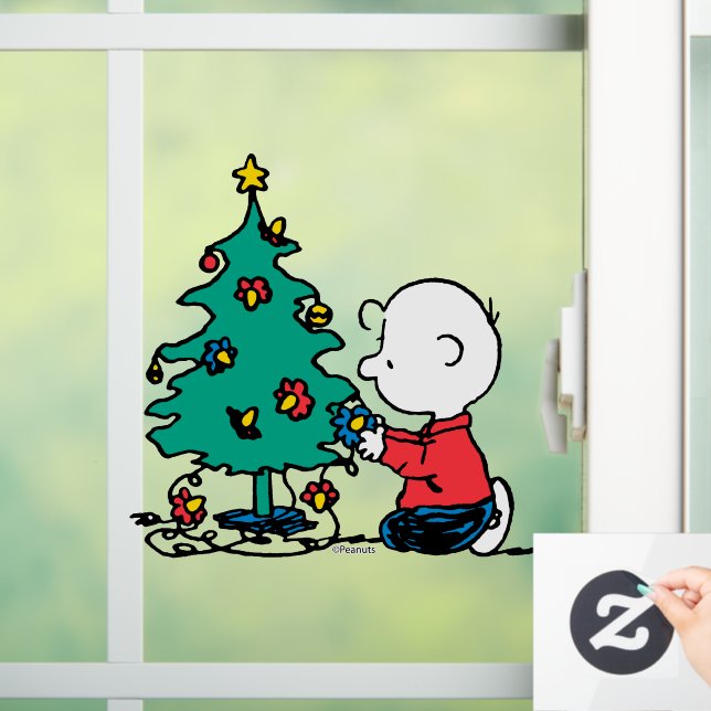 Autocollant Pour Fenêtre cacahuètes | Lumières de Noël Brown Charlie (Maison)