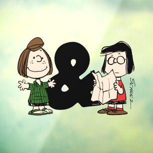Autocollant Pour Fenêtre cacahuètes   Pepperment Patty & Marcie