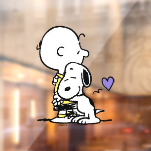 Autocollant Pour Fenêtre cacahuètes Saint Valentin Charlie Brown & Snoo