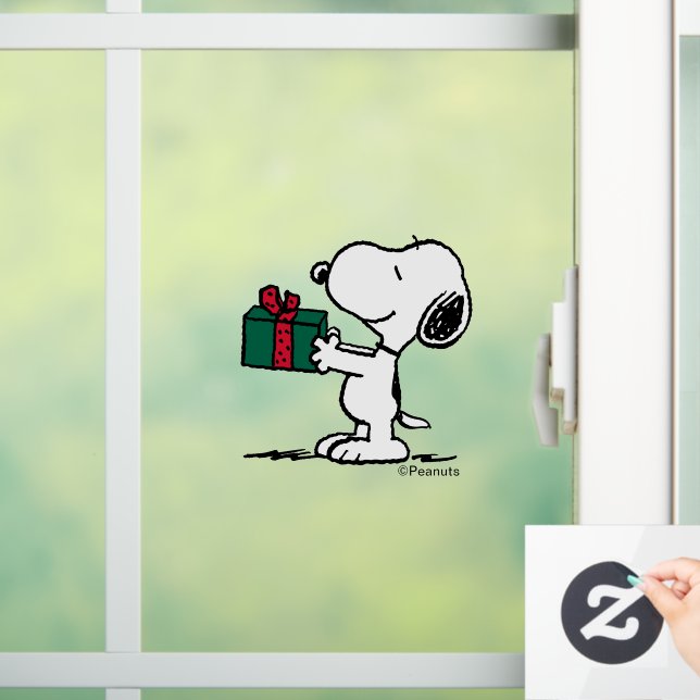 Autocollant Pour Fenêtre cacahuètes | Snoopy Christmas Gift Giver (Maison)