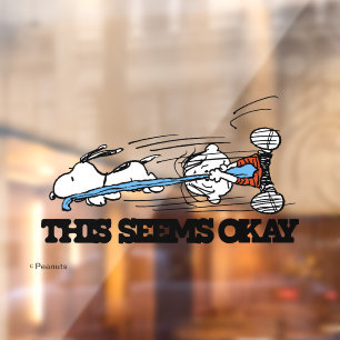 Autocollant Pour Fenêtre cacahuètes   Snoopy & Linus