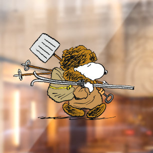 Autocollant Pour Fenêtre cacahuètes Snoopy Snow Warrior