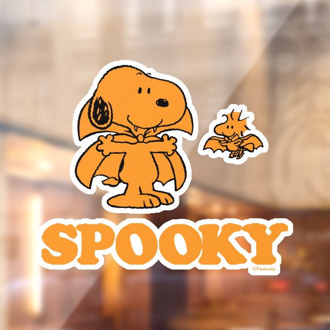 Autocollant Pour Fenêtre cacahuètes | Snoopy & Woodstock Éffrayant (Feuille 2)