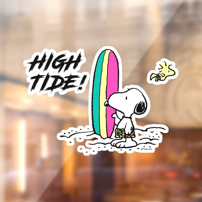Autocollant Pour Fenêtre cacahuètes | Snoopy & Woodstock High Tide (Feuille 2)