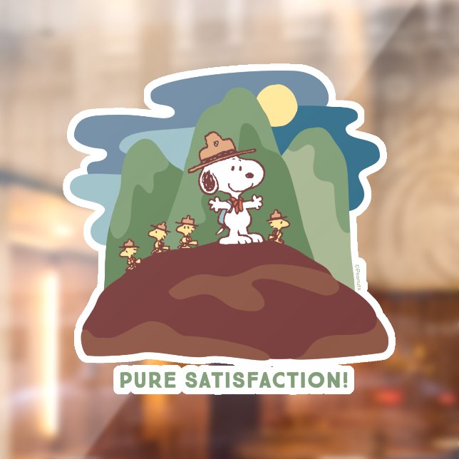 Autocollant Pour Fenêtre cacahuètes | Snoopy & Woodstock Satisfaction pure (Feuille 2)