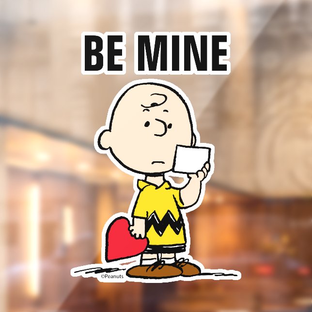 Autocollant Pour Fenêtre cacahuètes | Valentine's Day Charlie Brown Valenti (Feuille 2)