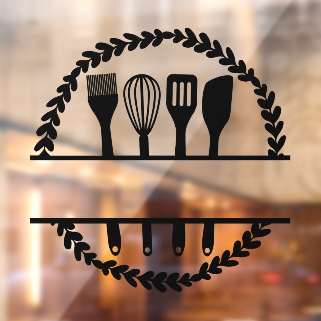 Autocollant Pour Fenêtre Cadre partagé de feuille ronde personnalisé de cui (Feuille 2)