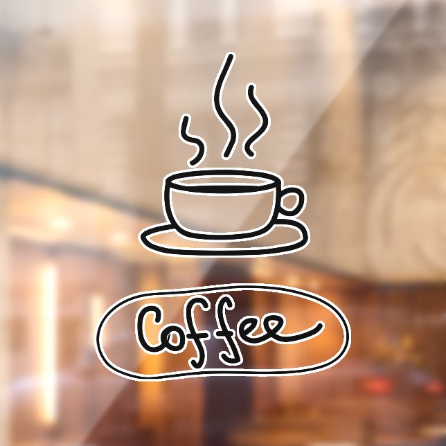 Autocollant Pour Fenêtre café (Feuille 2)