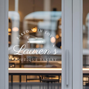 Autocollant Pour Fenêtre Café classique Boulangerie Boutique Boutique Logo
