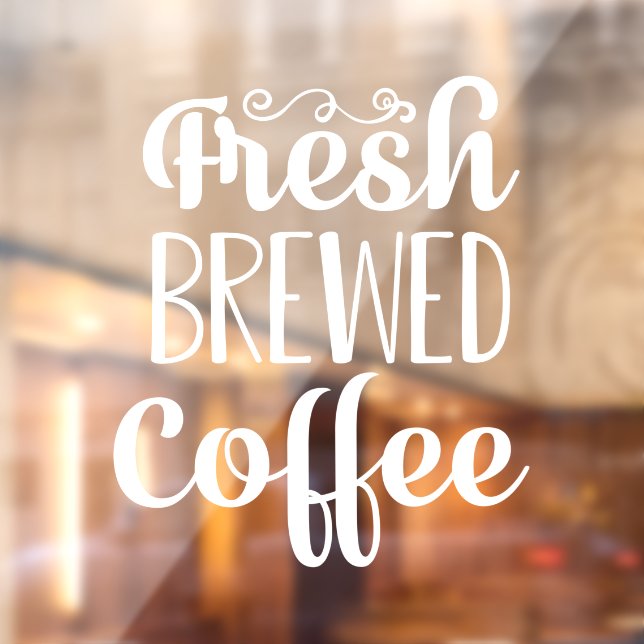 Autocollant Pour Fenêtre Café frais brassé (Feuille 2)