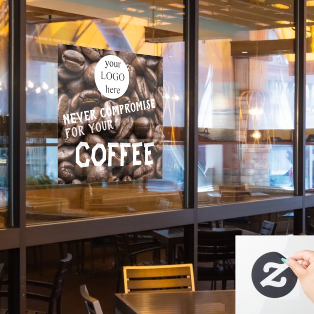 Autocollant Pour Fenêtre Cafe Promotional Quote (Fenêtre du restaurant)