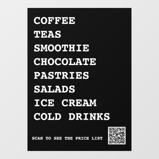 Autocollant Pour Fenêtre Café Thé Salades Fenêtre Vinyles  Nourriture (Feuille)