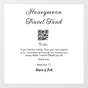 Autocollant Pour Fenêtre Caisse de lune de miel scannez le code QR ajouter