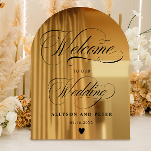 Autocollant Pour Fenêtre calligraphie noir script mariage accueil