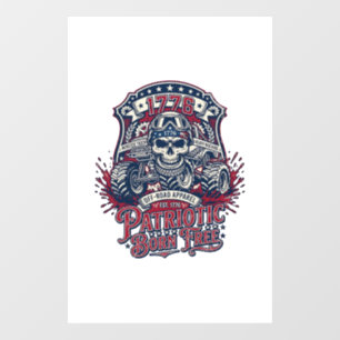 Autocollant Pour Fenêtre Camion Monstre Crâne Tout-Terrain Patriotique 1776