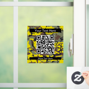 Autocollant Pour Fenêtre Camo jaune et marron, Camouflage, Militaire, Armée