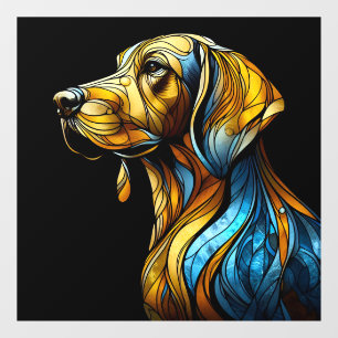 Autocollant Pour Fenêtre Canine colorée - Verre coloré par AI