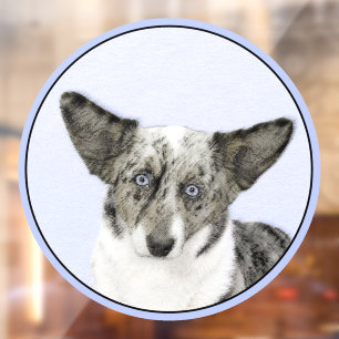 Autocollant Pour Fenêtre Cardigan Welsh Corgi Peinture - Art Chien original