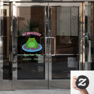 Autocollant Pour Fenêtre Caricature de grenouille verte mignonne