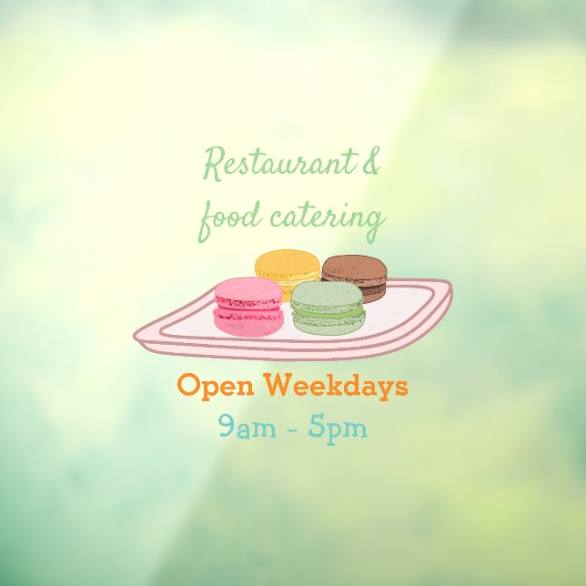 Autocollant Pour Fenêtre Caricature de Macaron (Feuille 3)