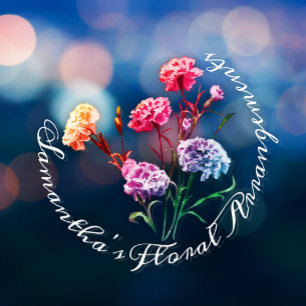 Autocollant Pour Fenêtre Carnation Vintage florale élégante personnalisée