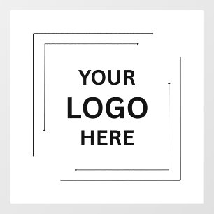 Autocollant Pour Fenêtre Carré Blanc Personnalisé   Logo d'entreprise