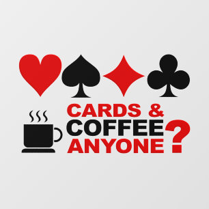 Autocollant Pour Fenêtre Cartes et café