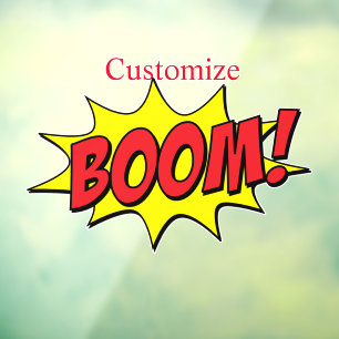 Autocollant Pour Fenêtre Cartoon Boom Thunder_Cove