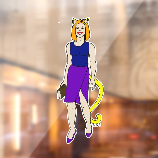Autocollant Pour Fenêtre catgirl (Feuille 2)