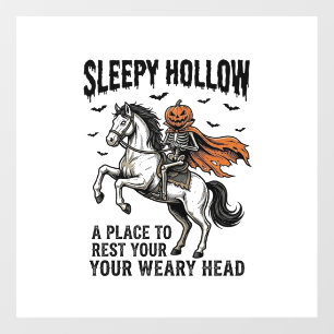 Autocollant Pour Fenêtre Cavalier sans tête de Sleepy Hollow Halloween vint